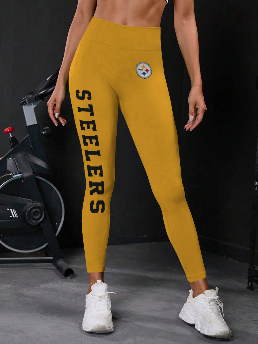 Pittsburgh Steelers High Waist Push Up Printed Leggings (2)