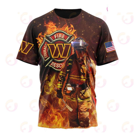 Washington Commanders Honor Firefighters – First Responders All Over Printed T-shirt Sweatshirt Hoodie AZCHD855