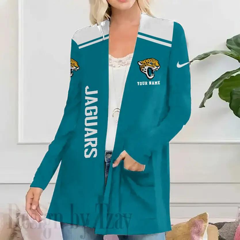 Jacksonville Jaguars Women Patch Pocket Cardigan BT091