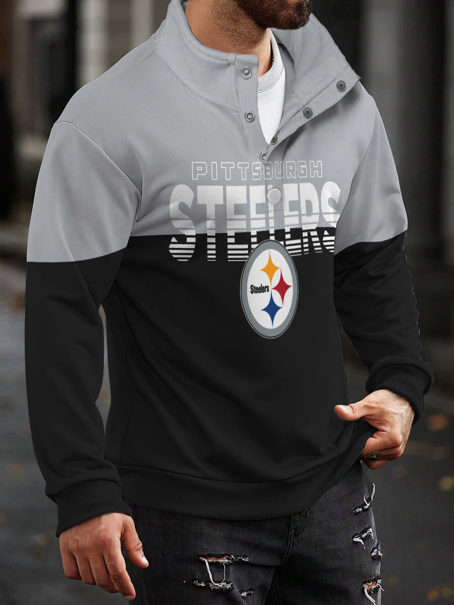 Pittsburgh Steelers Casual Colorful Stand Collar Sweatshirt AZBTSCSW000378