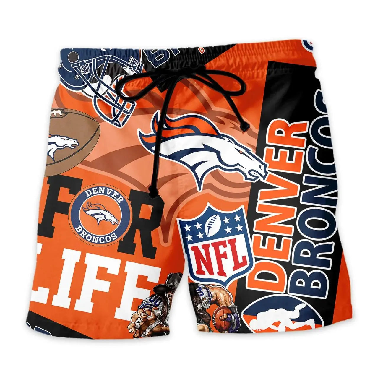 Denver Broncos Custom Limited Edition For Life Hawaiian Shirt and Shorts AZHAHWSS000276