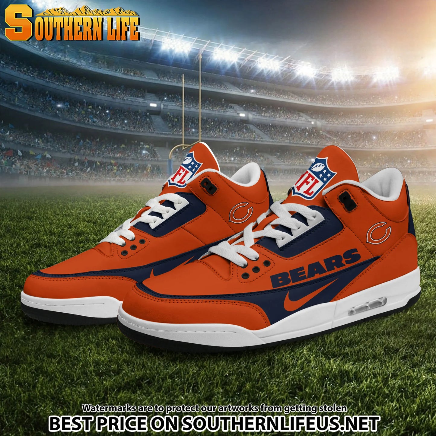 Chicago Bears JD3 New Sport Football Sneakers AZBTAJ3000270