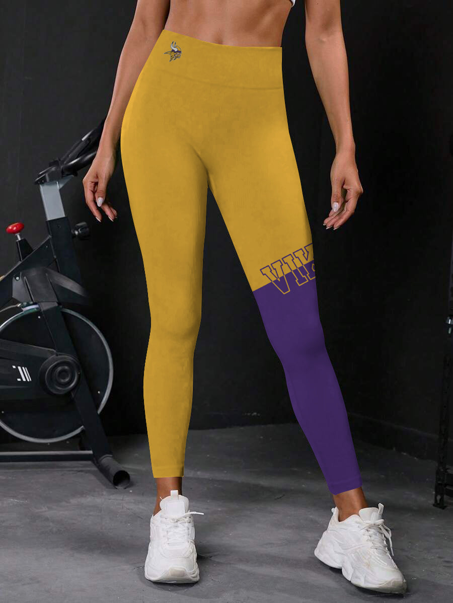 Minnesota Vikings High Waist Push Up Printed Leggings (3)