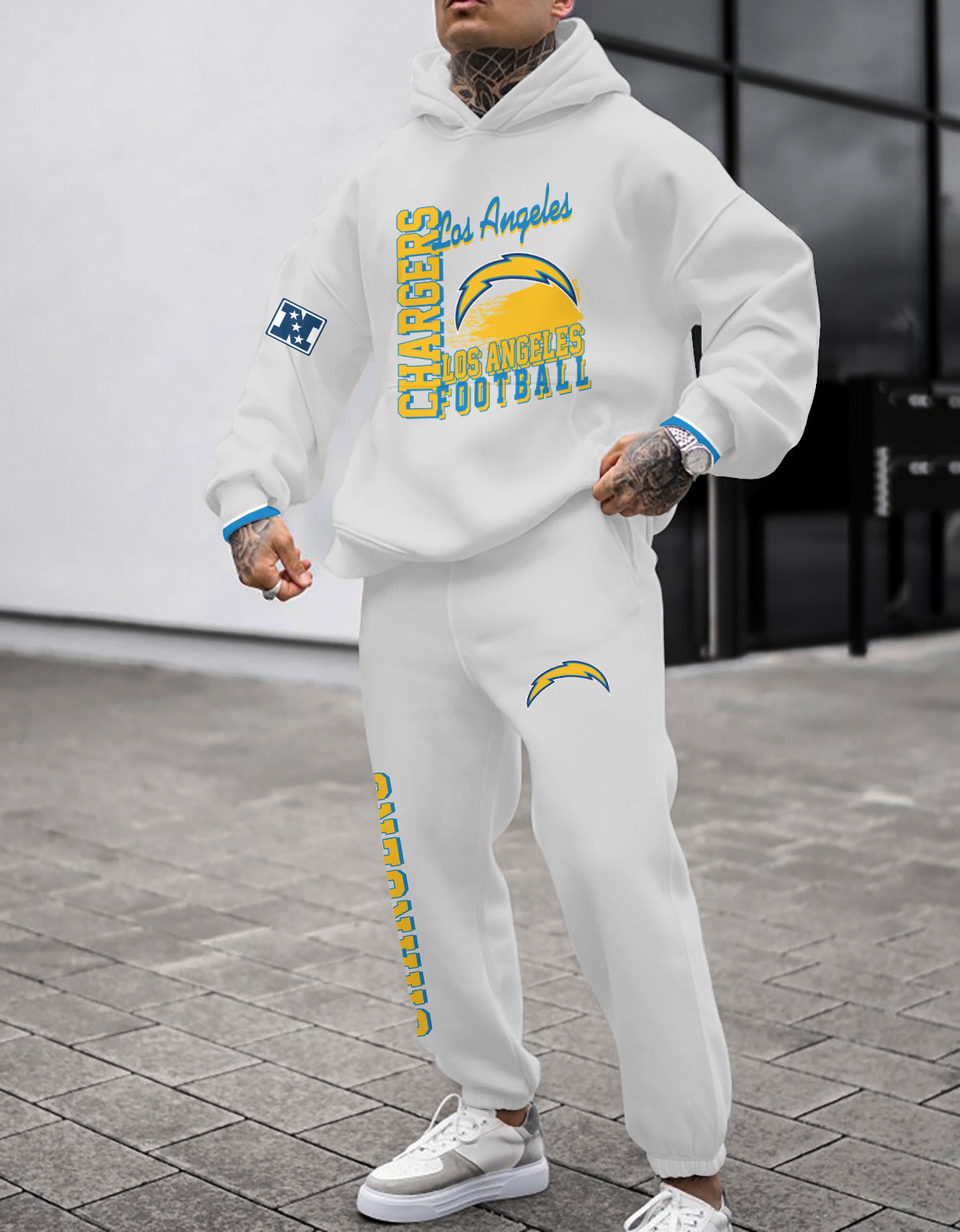 Los Angeles Chargers Combo Pullover Hoodie And Sweatpants AZBTPHSP000379