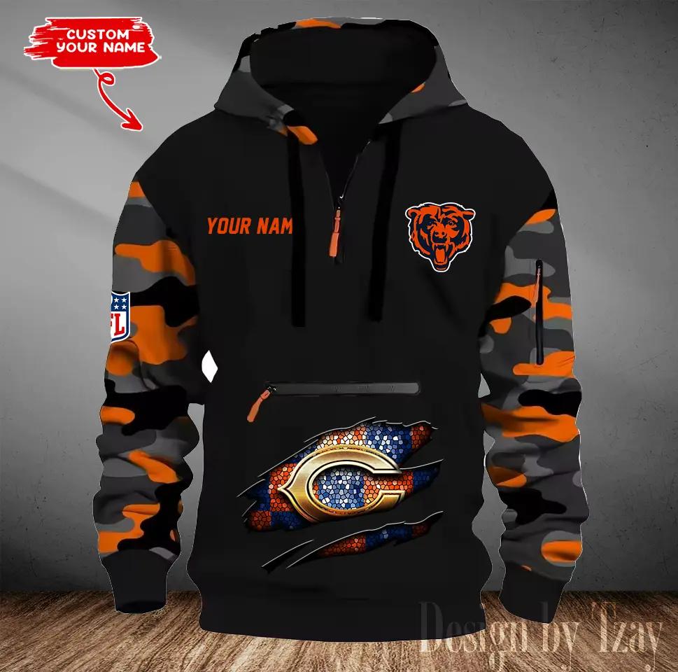 Chicago Bears Camouflage Hooded Sweatshirt HA69