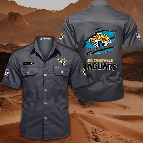 Jacksonville Jaguars Men’s Short Sleeve Cargo Shirts New 2025 AZBT2DCGS000015