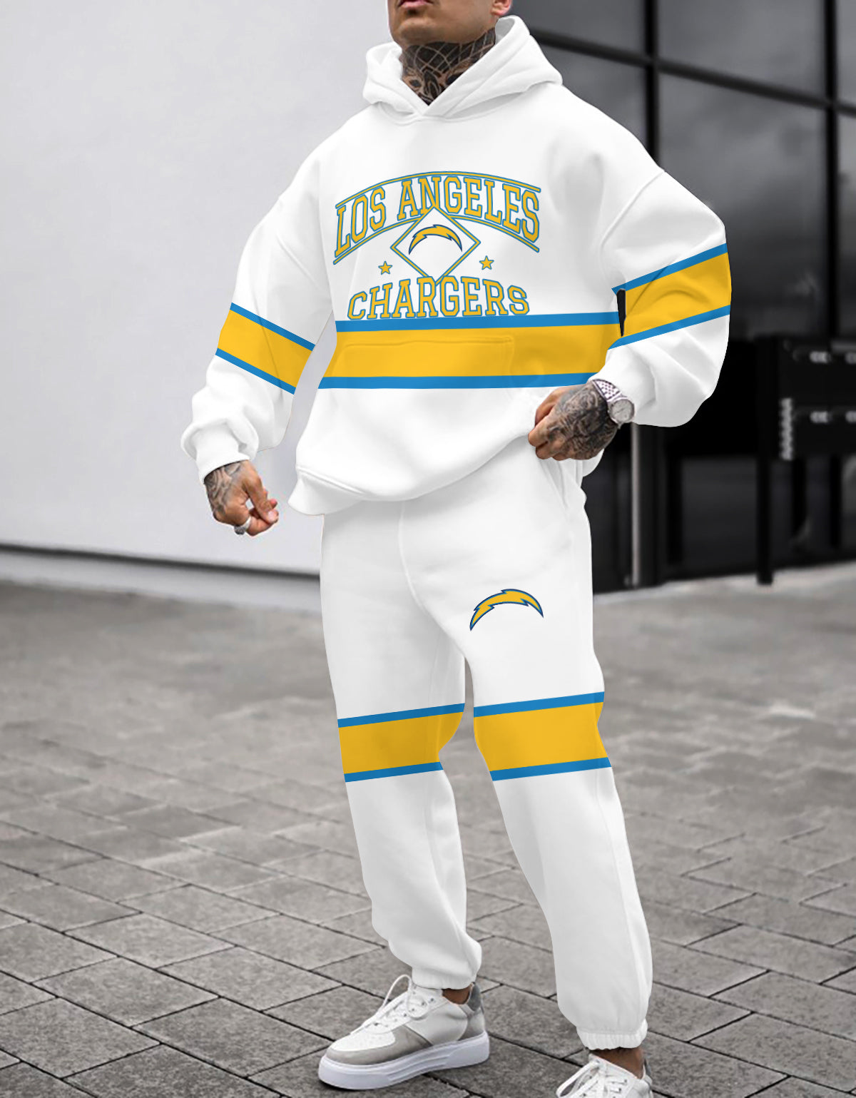 Los Angeles Chargers Combo Pullover Hoodie And Sweatpants AZBTPHSP000256