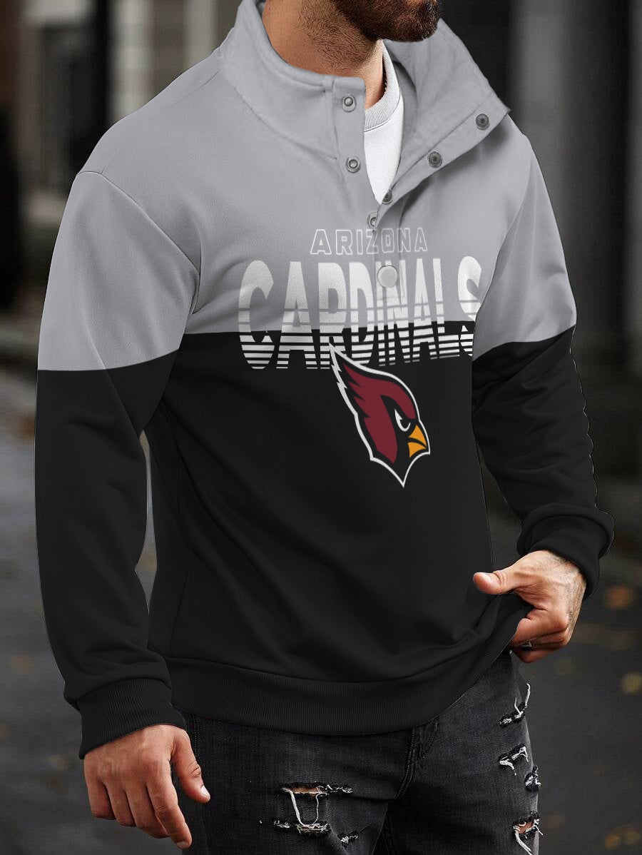 Arizona Cardinals Casual Colorful Stand Collar Sweatshirt AZBTSCSW000337