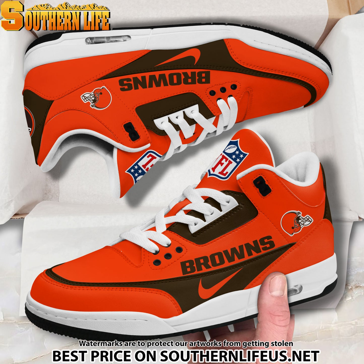 Cleveland Browns JD3 New Sport Football Sneakers AZBTAJ3000272