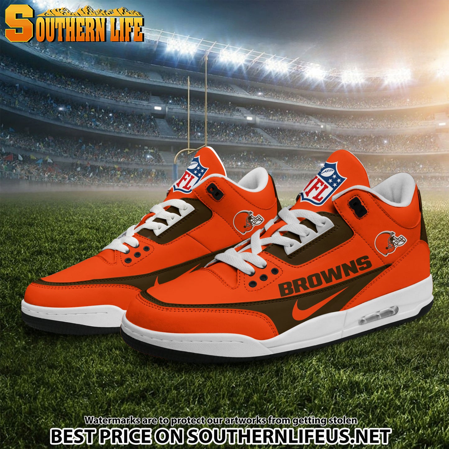 Cleveland Browns JD3 New Sport Football Sneakers AZBTAJ3000272