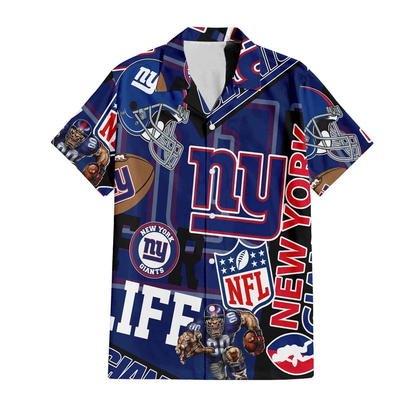 New York Giants Custom Limited Edition For Life Hawaiian Shirt and Shorts AZHAHWSS000251