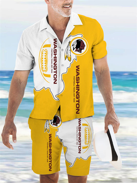 Washington Commanders Combo Hawaiian Shirt and Shorts AZBTHWSS000191