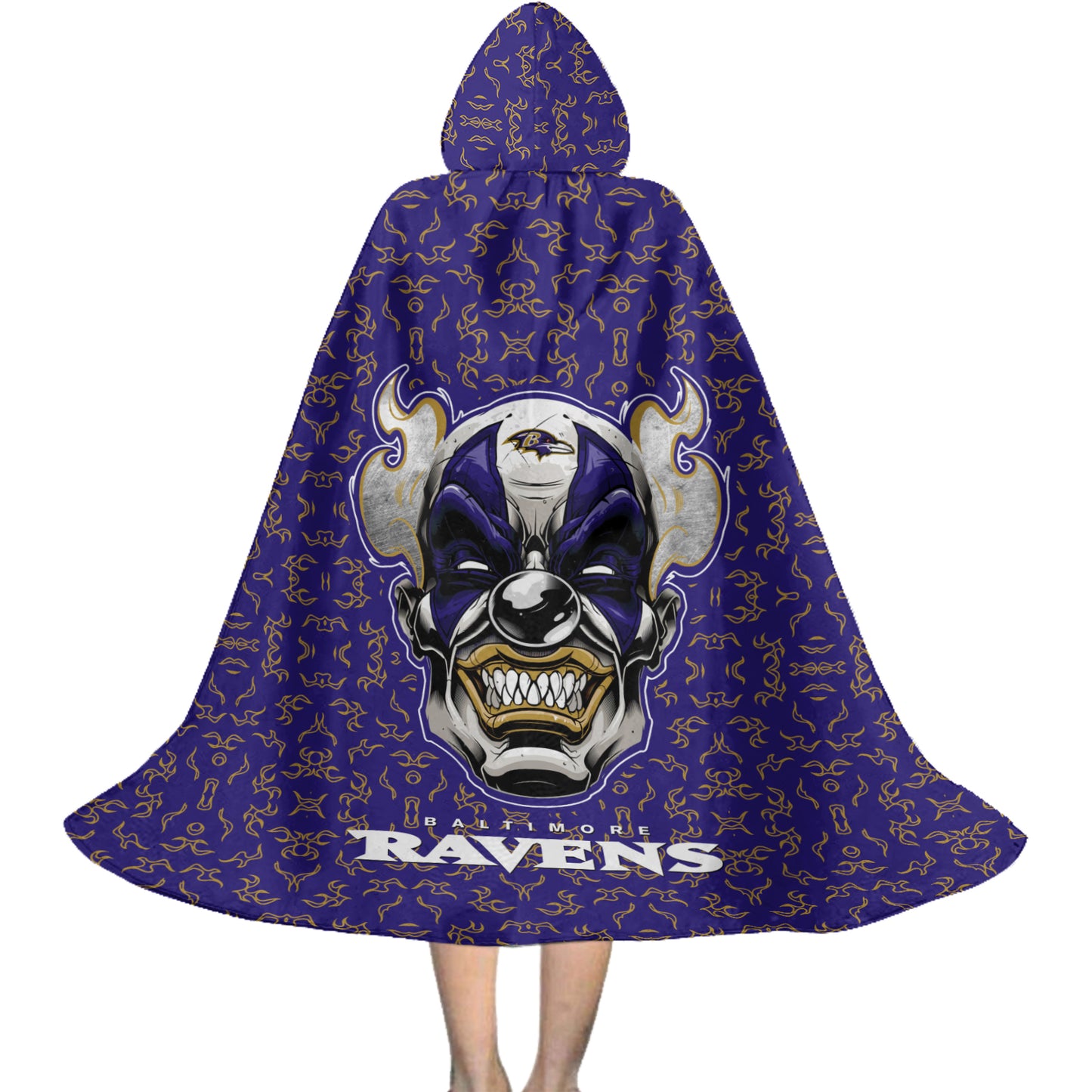 Baltimore Ravens Halloween Clown Limited Edition All-Over Print Halloween Cloak