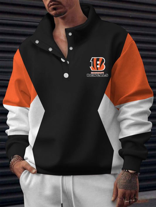 Cincinnati Bengals Casual Colorful Stand Collar Sweatshirt AZBTSCSW000560