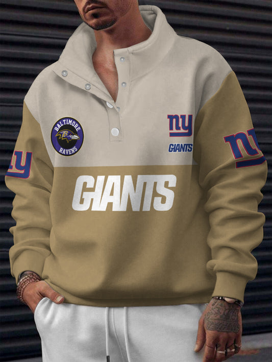 New York Giants Casual Colorful Stand Collar Sweatshirt AZBTSCSW000650
