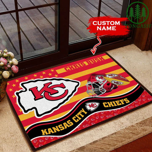 Kansas City Chiefs Personalized Doormat BGDMM595