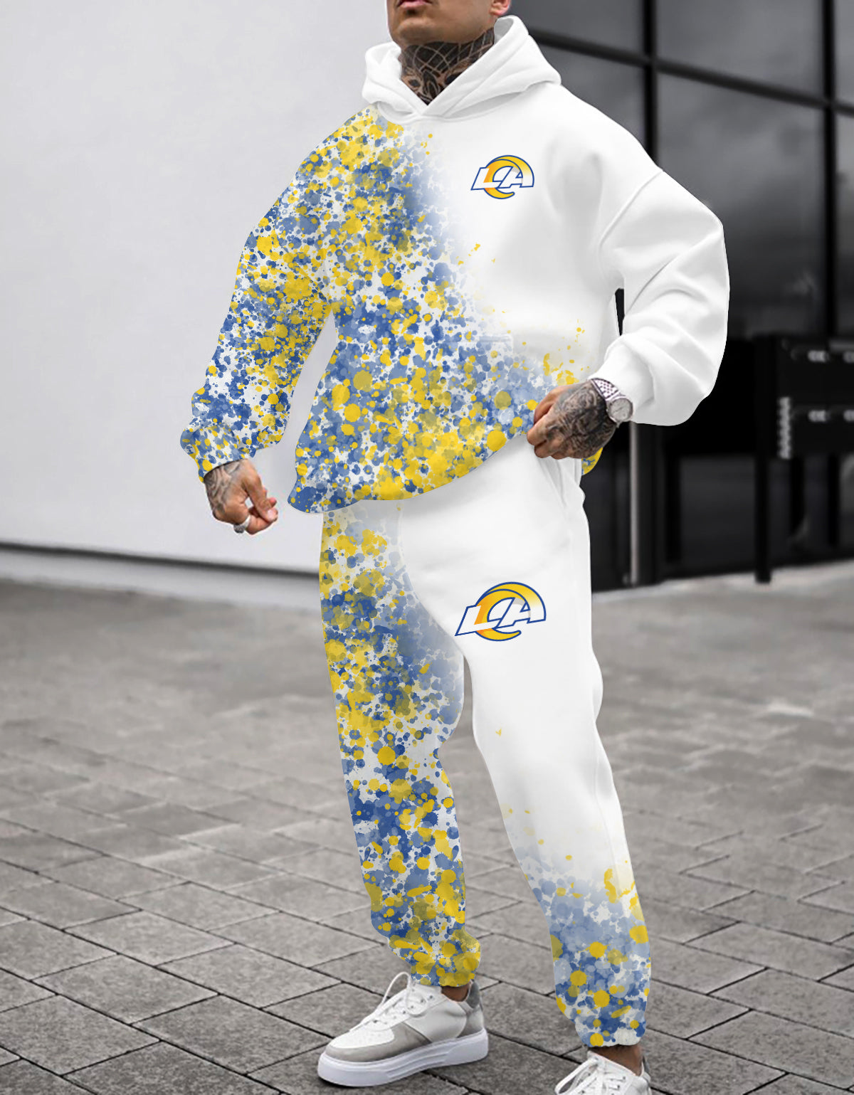 Los Angeles Rams Combo Pullover Hoodie And Sweatpants AZBTPHSP000328
