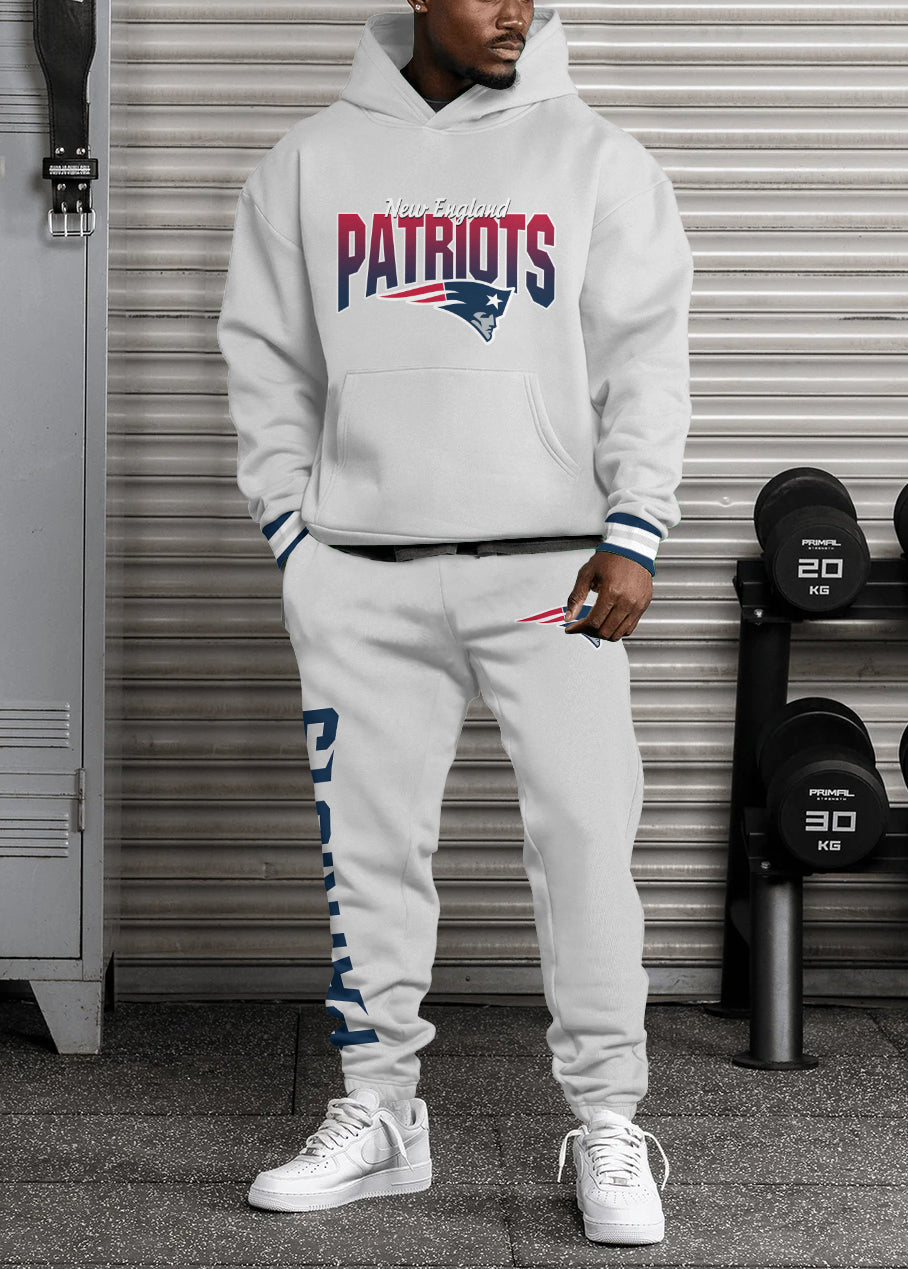 New England Patriots Combo Pullover Hoodie And Sweatpants AZBTPHSP000457