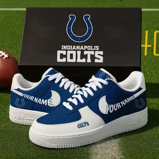 Indianapolis Colts New Personalized AF1-1 Sneakers 2025 AZBTAF1N000014