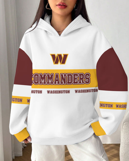 Washington Commanders Printed Hooded Pocket Pullover Hoodie AZBTPH000098