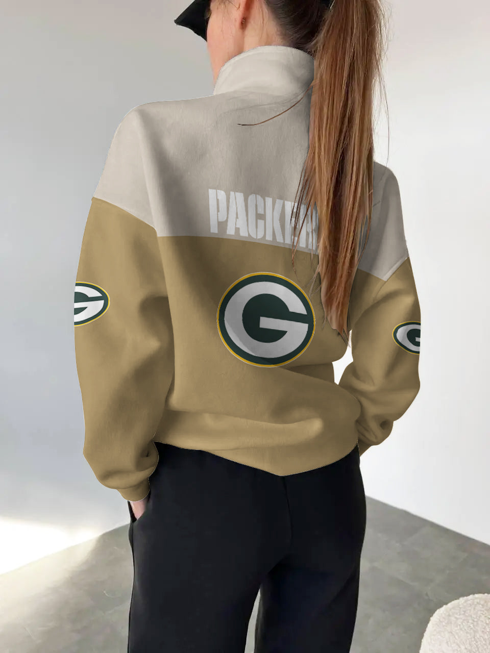 Green Bay Packers Casual Colorful Stand Collar Sweatshirt AZBTSCSW000424