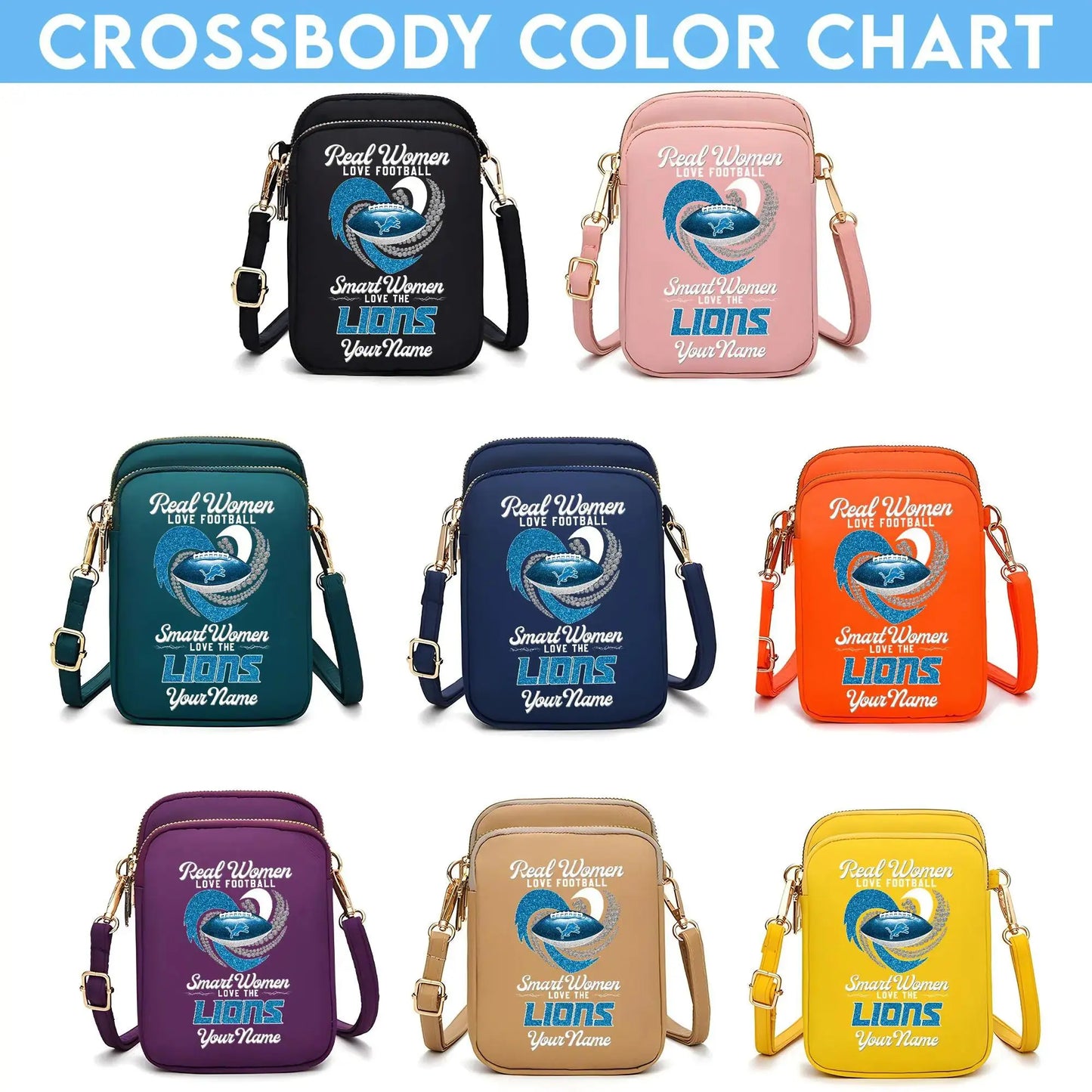 Detroit Lions Mini Crossbody Bag for Women New Trending 2025 AZBT2DMCB000038