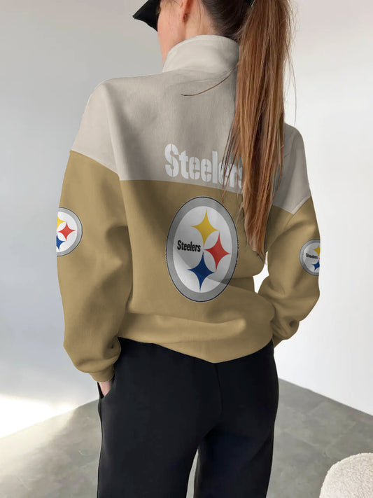 Pittsburgh Steelers Casual Colorful Stand Collar Sweatshirt AZBTSCSW000389