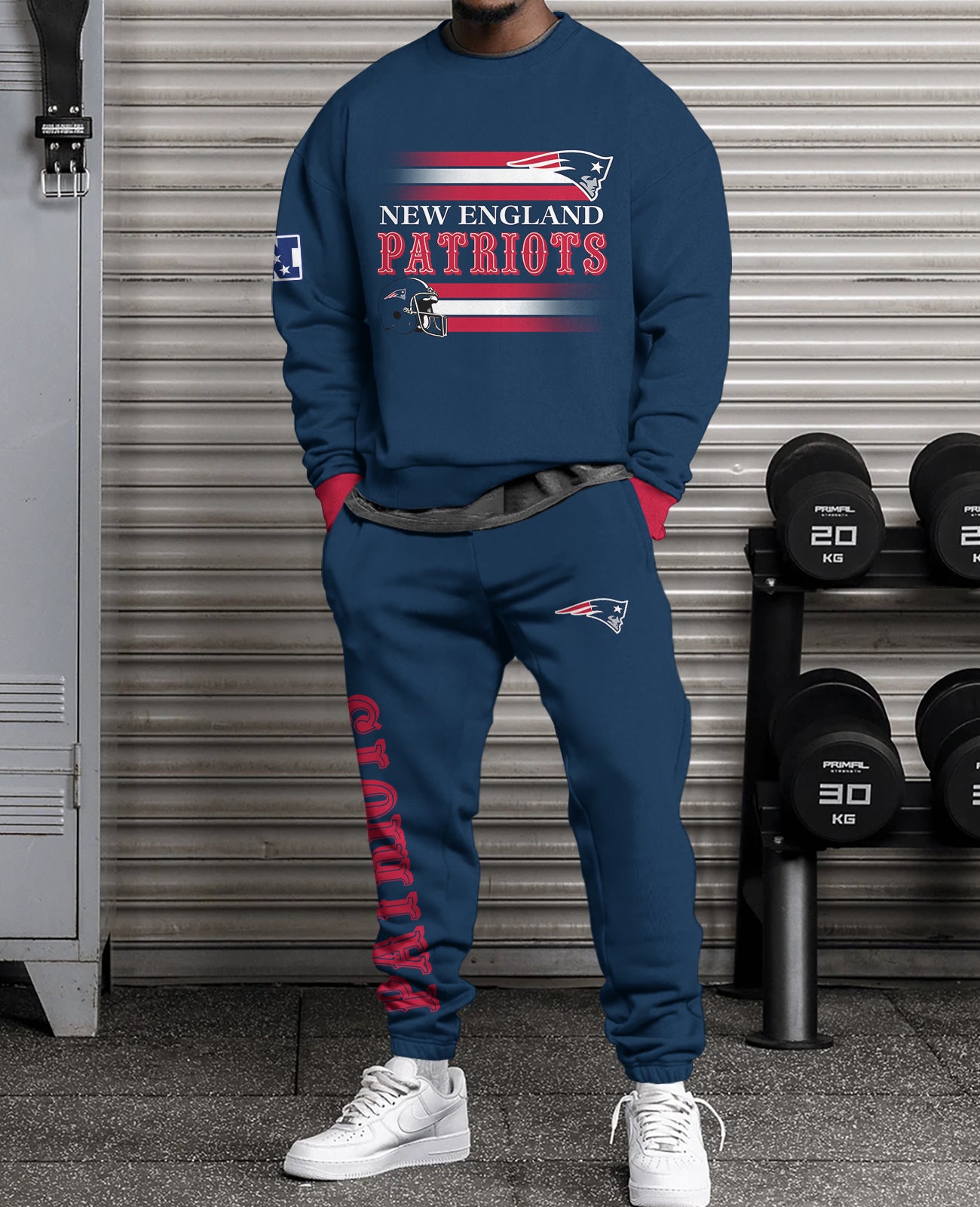 New England Patriots Combo 3D Sweatsuit and Sweatpants Unisex CBSP43