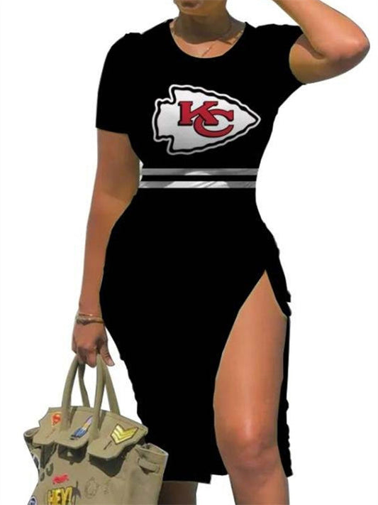 Kansas City Chiefs Slit Bodycon Dress  AZBTSBD000068
