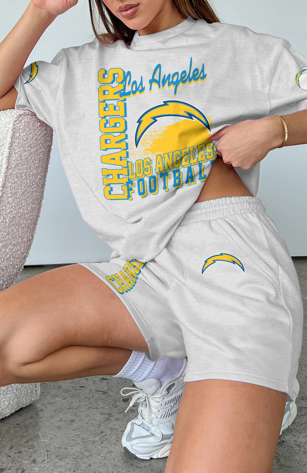Los Angeles Chargers Limited Edition Top And Shorts Two-Piece Suits (2)