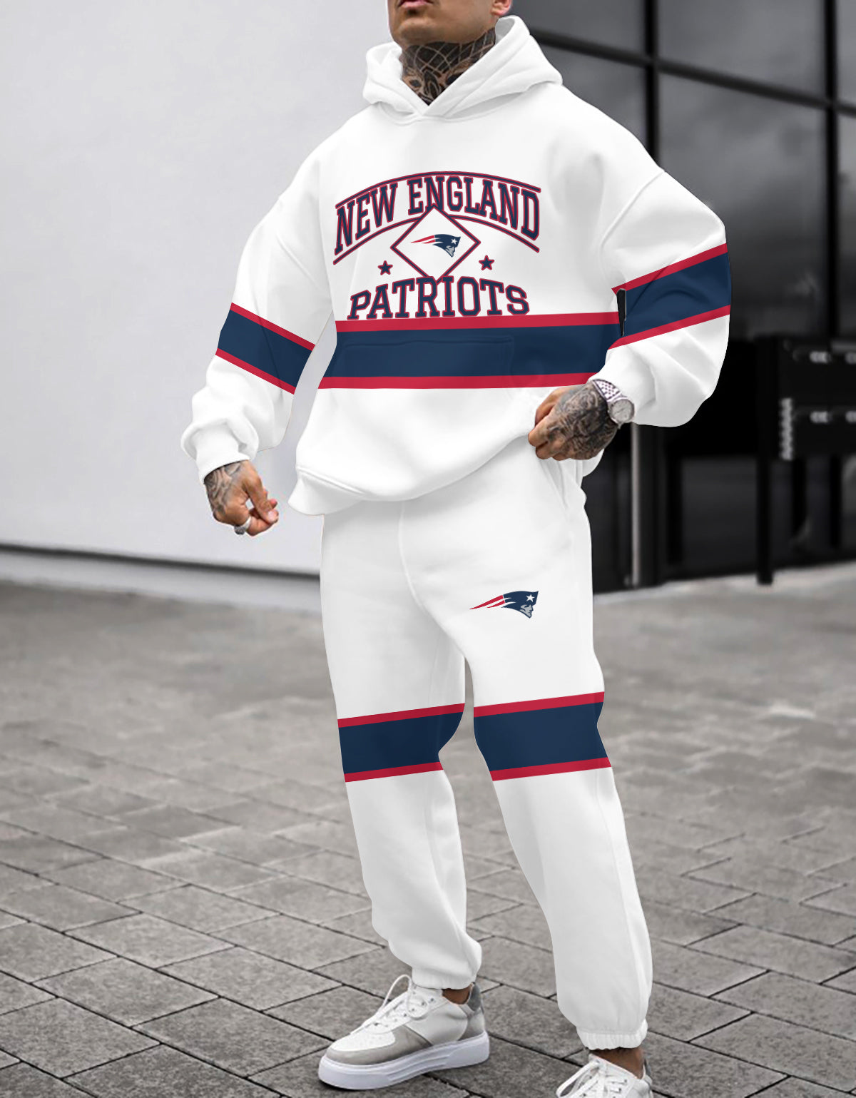 New England Patriots Combo Pullover Hoodie And Sweatpants AZBTPHSP000482