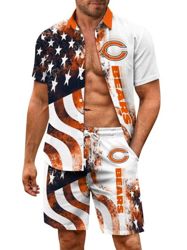 Chicago Bears Combo Hawaiian Shirt and Shorts AZBTHWSS000166