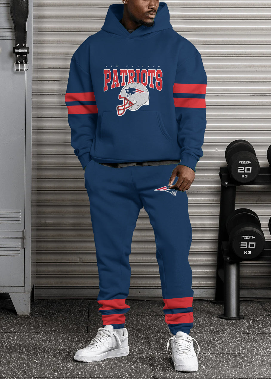 New England Patriots Combo Pullover Hoodie And Sweatpants AZBTPHSP000495