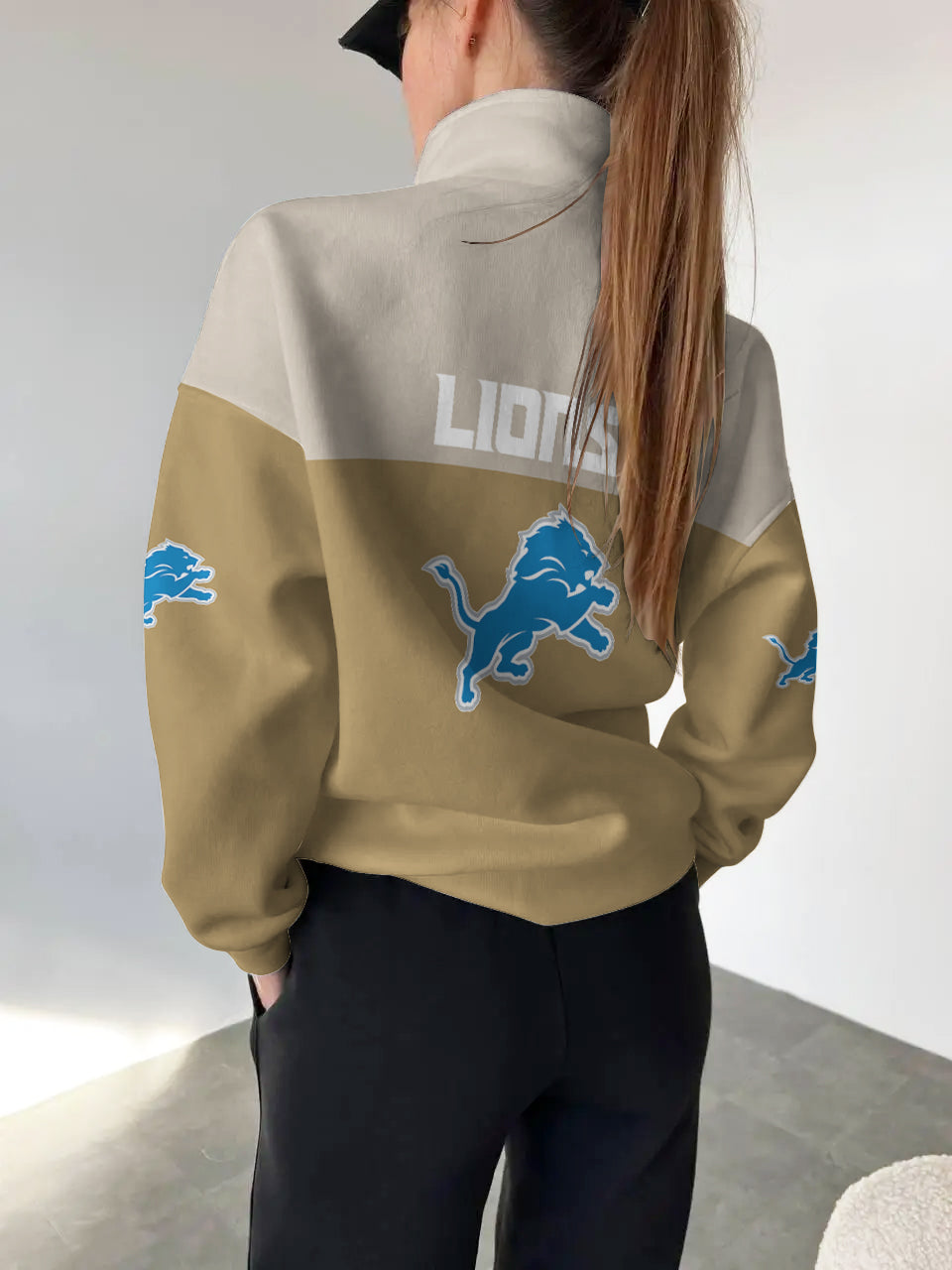 Detroit Lions Casual Colorful Stand Collar Sweatshirt AZBTSCSW000232