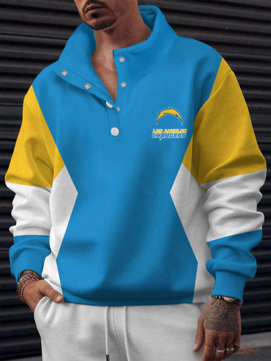 Los Angeles Chargers Casual Colorful Stand Collar Sweatshirt AZBTSCSW000641