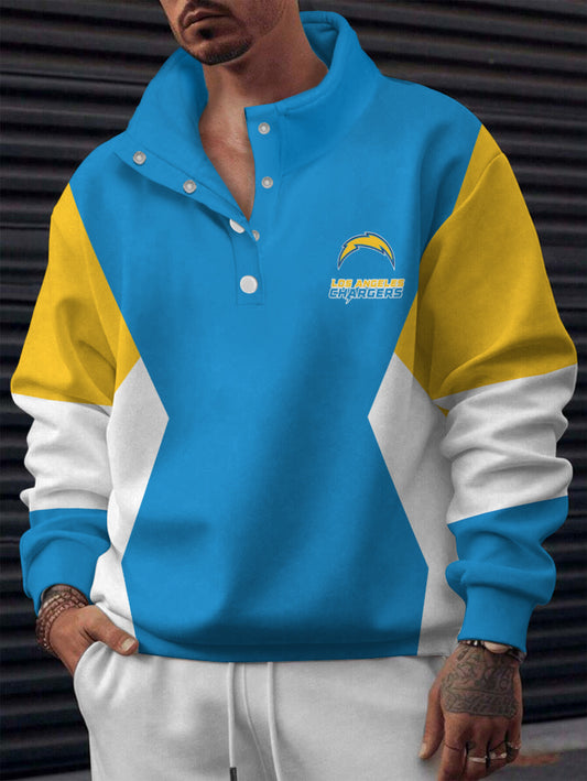 Los Angeles Chargers Casual Colorful Stand Collar Sweatshirt AZBTSCSW000641