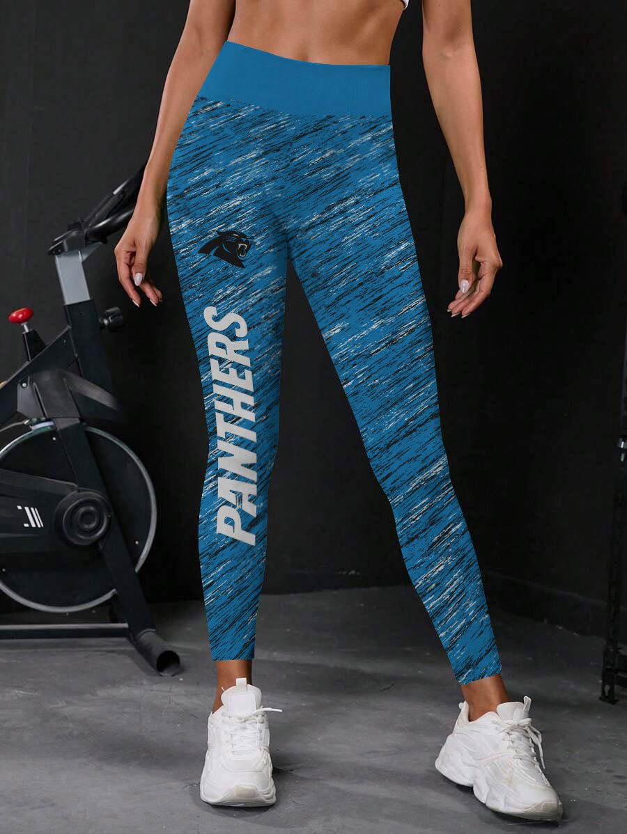 Carolina Panthers  High Waist Push Up Printed Leggings