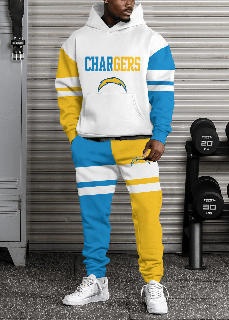 Los Angeles Chargers Combo Pullover Hoodie And Sweatpants AZBTPHSP000471