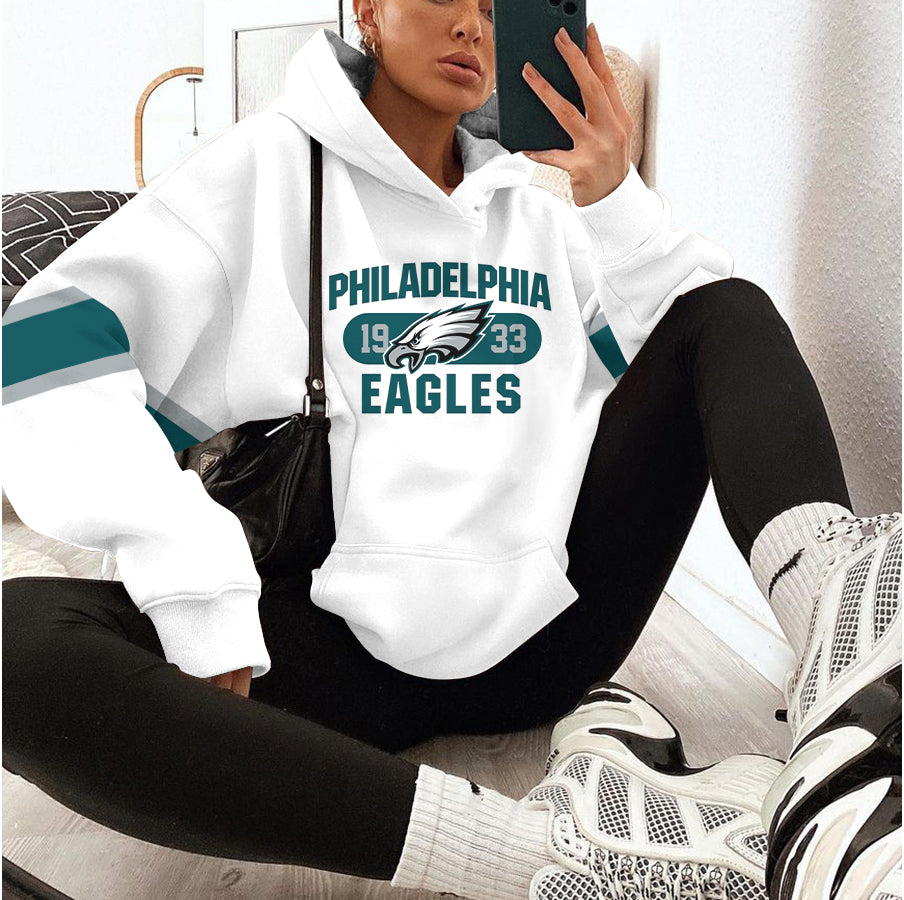 Philadelphia Eagles Printed Hooded Pocket Pullover Hoodie AZBTPH000035