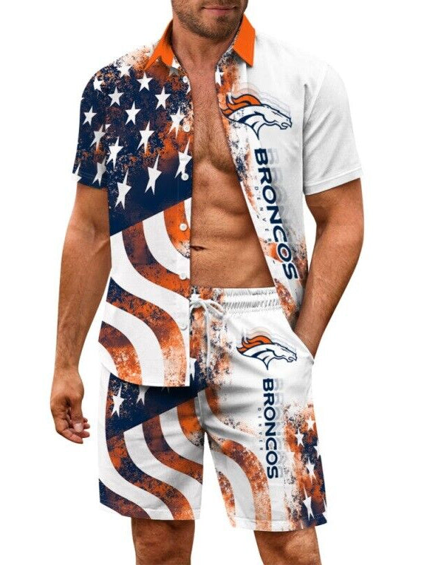 Denver Broncos Combo Hawaiian Shirt and Shorts AZBTHWSS000148