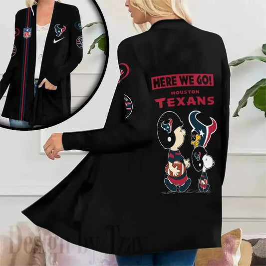 Houston Texans Women Patch Pocket Cardigan BT080