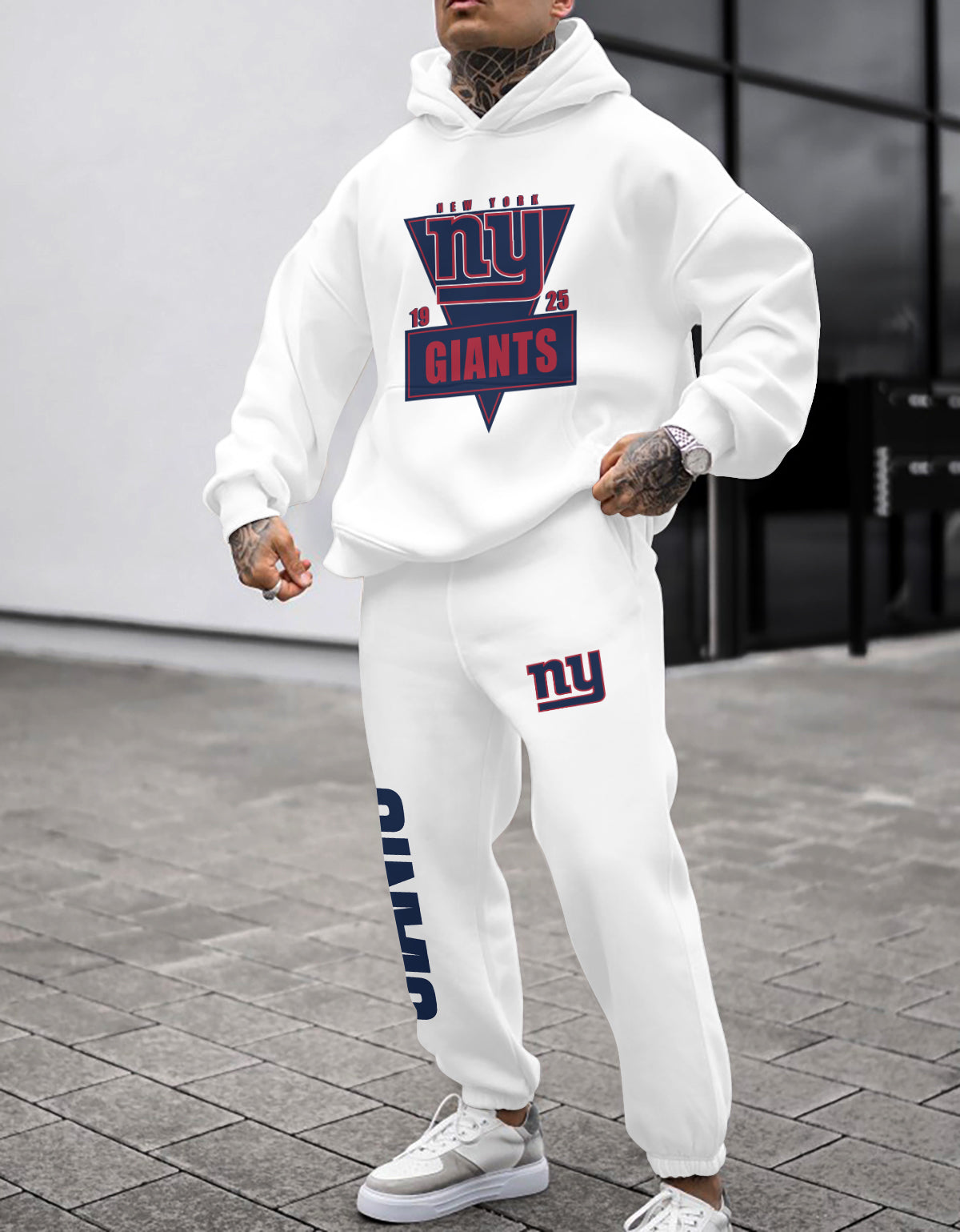New York Giants Combo Pullover Hoodie And Sweatpants AZBTPHSP000334