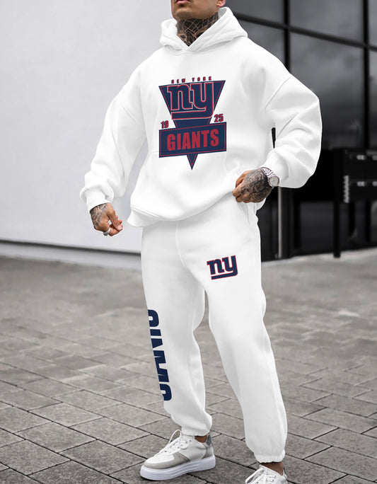 New York Giants Combo Pullover Hoodie And Sweatpants AZBTPHSP000334