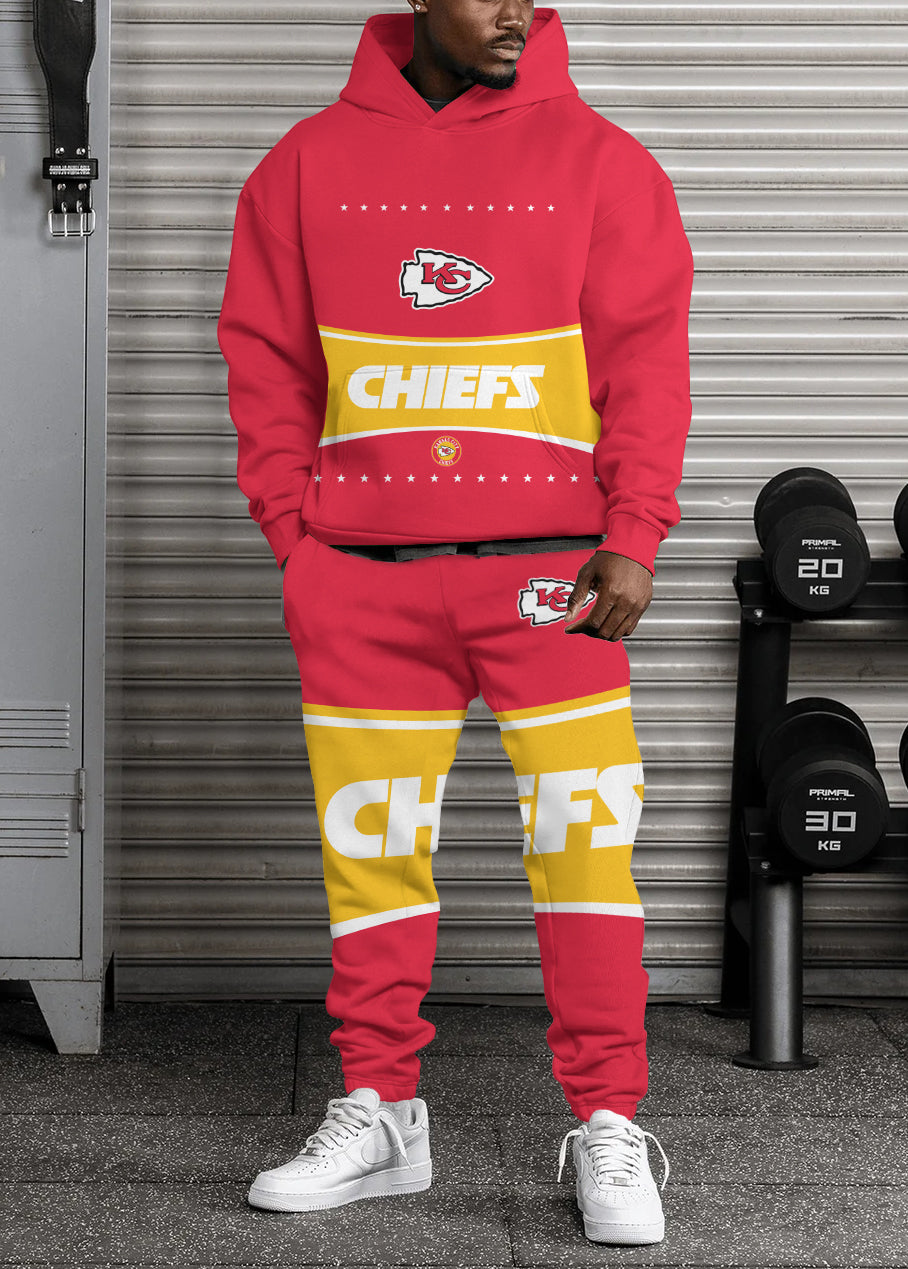 Kansas City Chiefs Combo Pullover Hoodie And Sweatpants AZBTPHSP000411