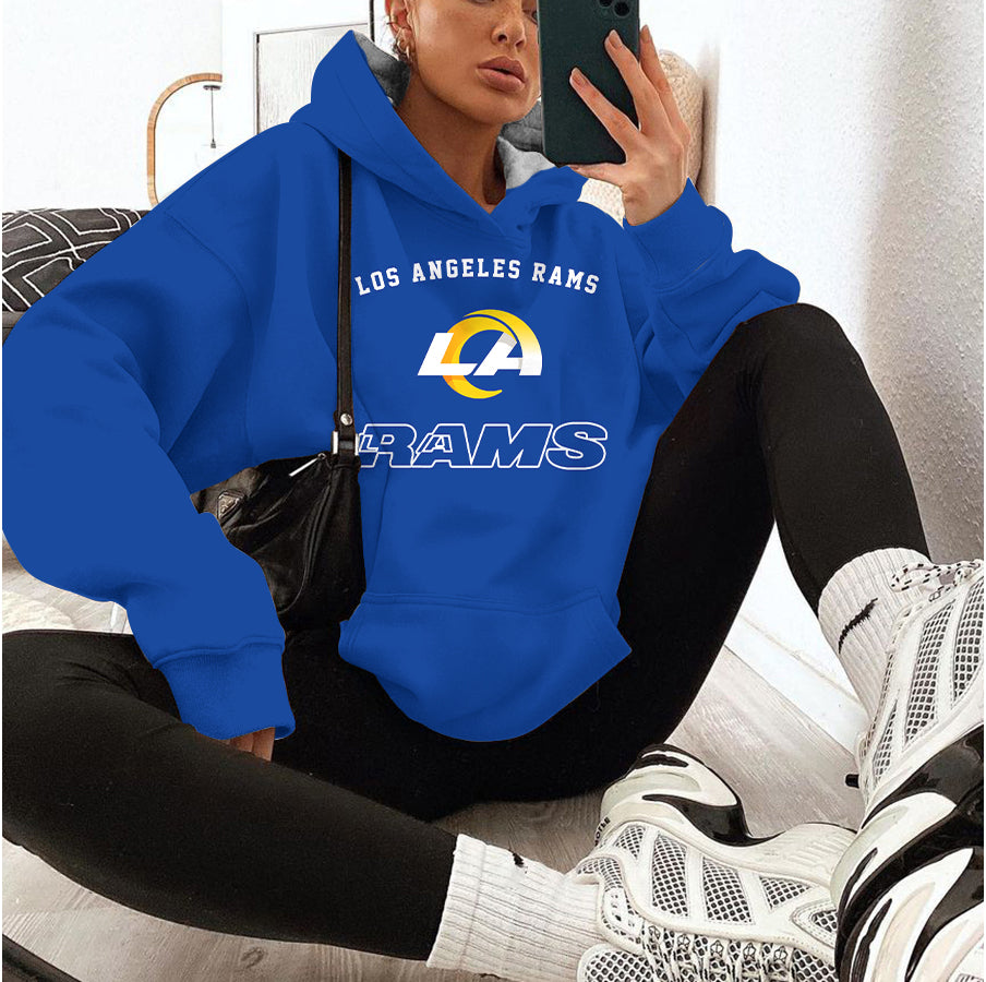 Los Angeles Rams Printed Hooded Pocket Pullover Hoodie AZBTPH000080