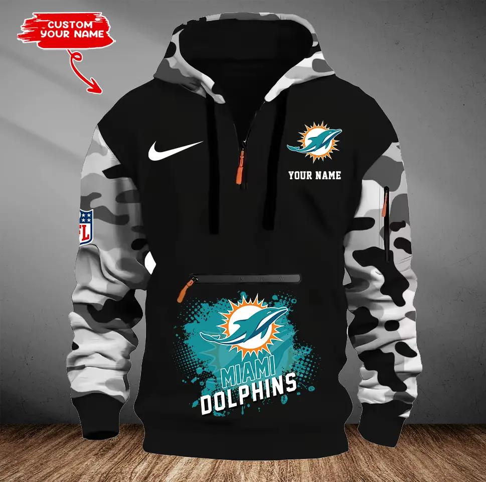 Miami Dolphins Camouflage Hooded Sweatshirt HA51