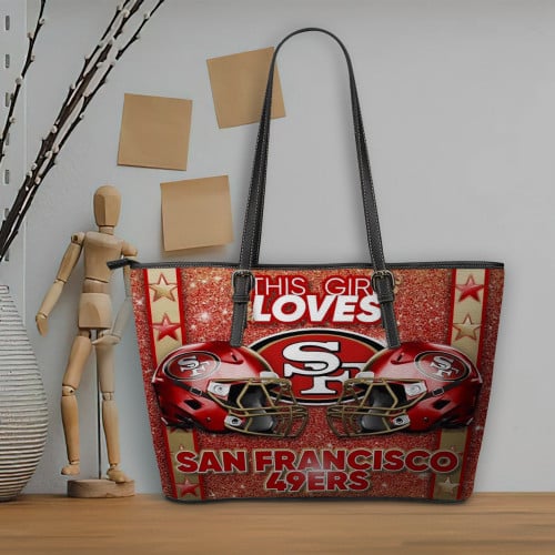 San Francisco 49ers Women Leather Tote Hand Bag BB108