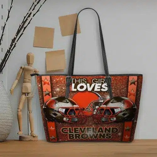 Cleveland Browns Women Leather Tote Hand Bag BB104