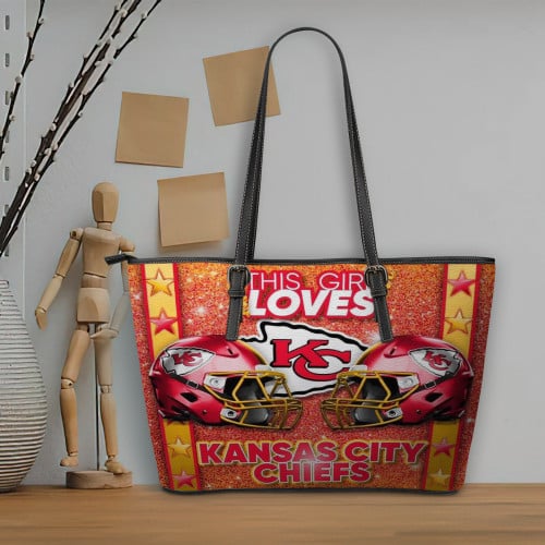 Kansas City Chiefs Women Leather Tote Hand Bag BB93