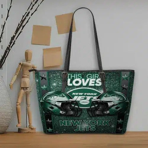 New York Jets Women Leather Tote Hand Bag BB91